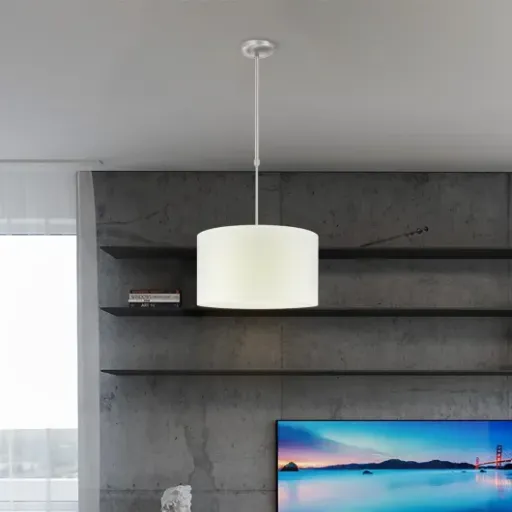 Test Home Sweet Home Abat-jour tissu 40 cm : simple, propre, ça fait le job