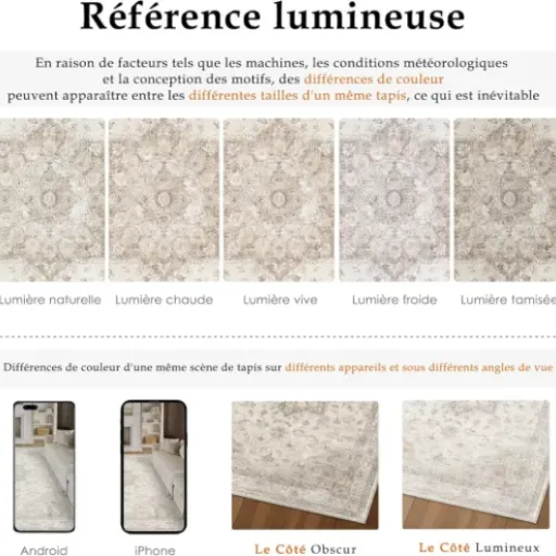 Test PureCozy Vintage 200x300 : le grand tapis beige qui fait le job sans ruiner le salon