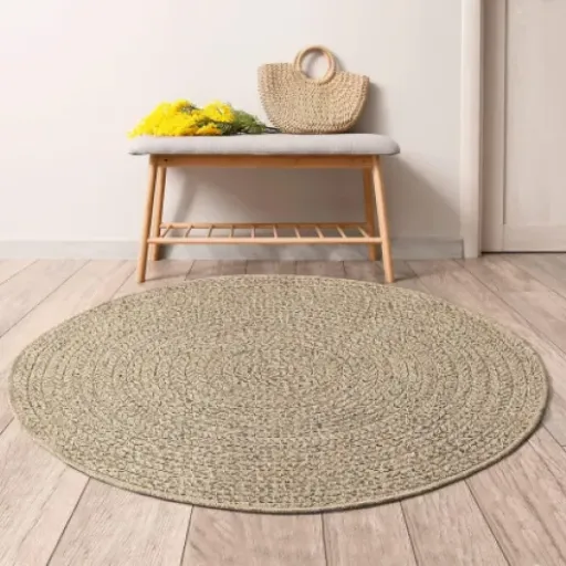 Test the carpet Kansas 160 cm rond : le tapis « jute look » qui fait le job sans prise de tête