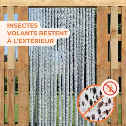 Test Trente Rideaux de Porte Chenille : le rideau gris qui calme (un peu) les mouches sans plomber la lumière