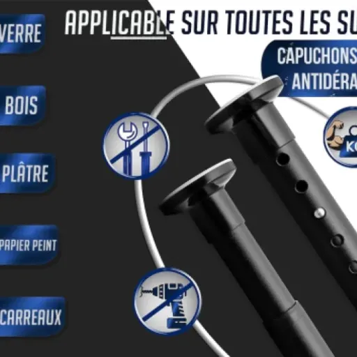 Test MEISENBERG Tringle Rideau Sans Percage 310-360 cm : la barre XXL qui tient (vraiment) sans trous dans le mur
