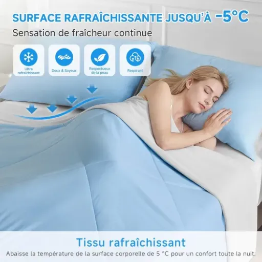 Test HOMFINE Couverture Rafraichissante Été : une vraie aide quand il fait lourd, mais pas une clim portable