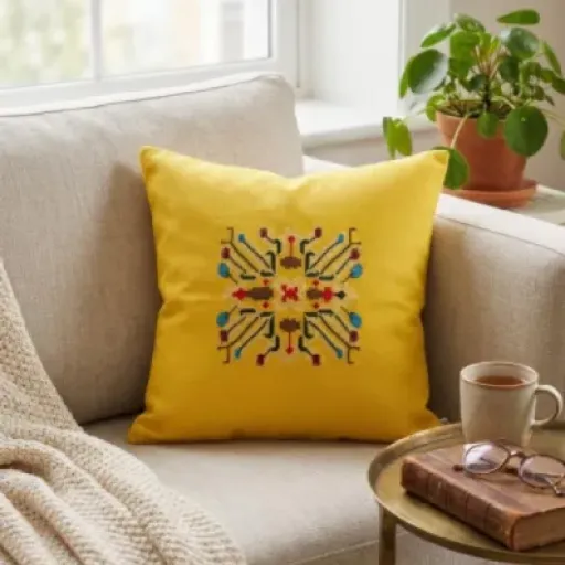 Test Housse de Coussin Tapis Arménien 43x43 : jolie pièce déco mais pas donnée