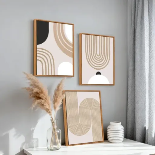 Test HALFLEMART 3Pcs Boho Minimaliste Abstrait : des cadres déco qui font le job sans ruiner le salon