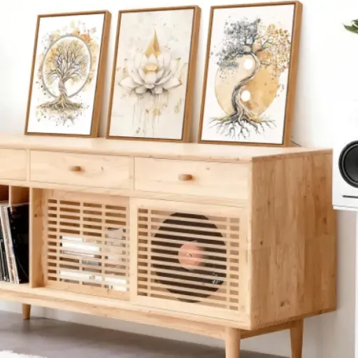 Test HALFLEMART Arbre de vie Yin Yang : le triptyque zen pas cher qui fait le job dans le salon