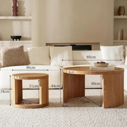Test Cagnolier Lot de 2 tables basses rondes : des gigognes simples qui font le job au salon