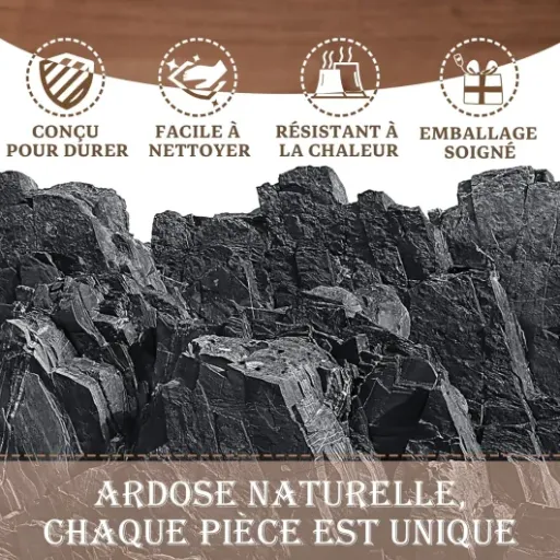 Test GOH DODD Dessous de verre ardoise (lot de 24) : simples, costauds, parfaits pour graver