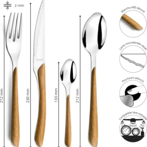 Test Amefa Eclat Nature 24 pièces : des couverts jolis et pratiques pour le quotidien
