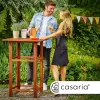Test Casaria Table Haute avec 2 tabourets : le petit bar en bois qui fait le job sur la terrasse