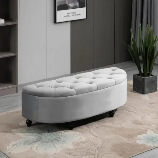 Test HOMCOM Banc de Rangement capitonné : un bout de lit qui fait le job sans ruiner le budget