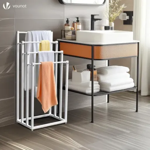 Test VOUNOT Porte-Serviettes 4 niveaux : le support qui fait le job sans percer les murs