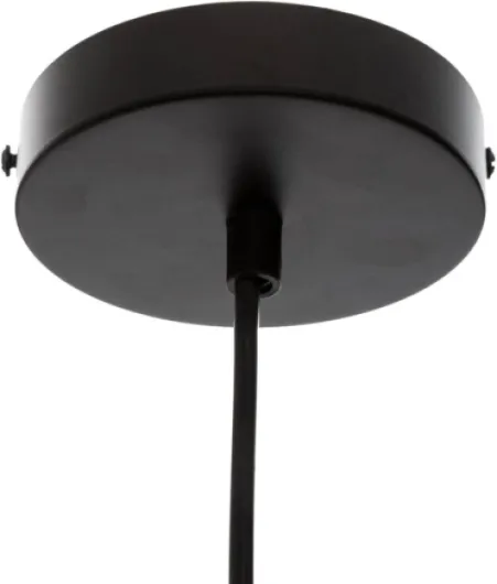 Atmosphera - Suspension Galt Métal Noir D34cm - Câble Réglable - Ampoule Non Incluse E27 40W - Luminaire pour Salon, Cuisine, Bureau, Chambre