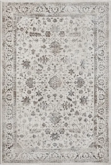 The carpet Mila Tapis Moderne Dense à Poils Courts, Salon, Chambre à Coucher, Brillance élégante, Fibre Brillante, Effet très Profond, Bordure, Creme, 160 x 230 cm 160 x 230 cm Bordure Crème